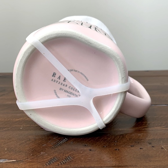 Rae Dunn “Bunny Buns” Pink Mug with Bunny Rabbit Tail Topper Set - Picture 11 of 12